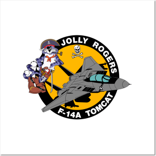 F-14 Tomcat - Jolly Rogers F14A Tomcat - Clean Style Posters and Art